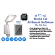 Pemberly Row 180 Degree CREE LED Smart Solar Outdoor Flood Light in White