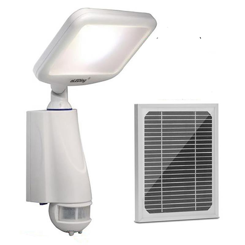 Pemberly Row 180 Degree CREE LED Smart Solar Outdoor Flood Light in White