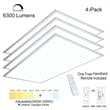 Pemberly Row 6300LM LED Commercial Flat Panel Ceiling Light - White (4pcs)