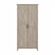 Pemberly Row Bathroom Storage Cabinet with Doors - Washed Gray - Engineered Wood