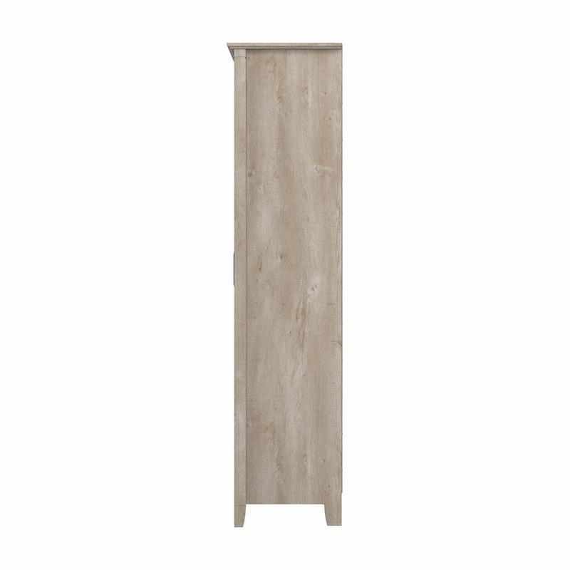 Pemberly Row Bathroom Storage Cabinet with Doors - Washed Gray - Engineered Wood