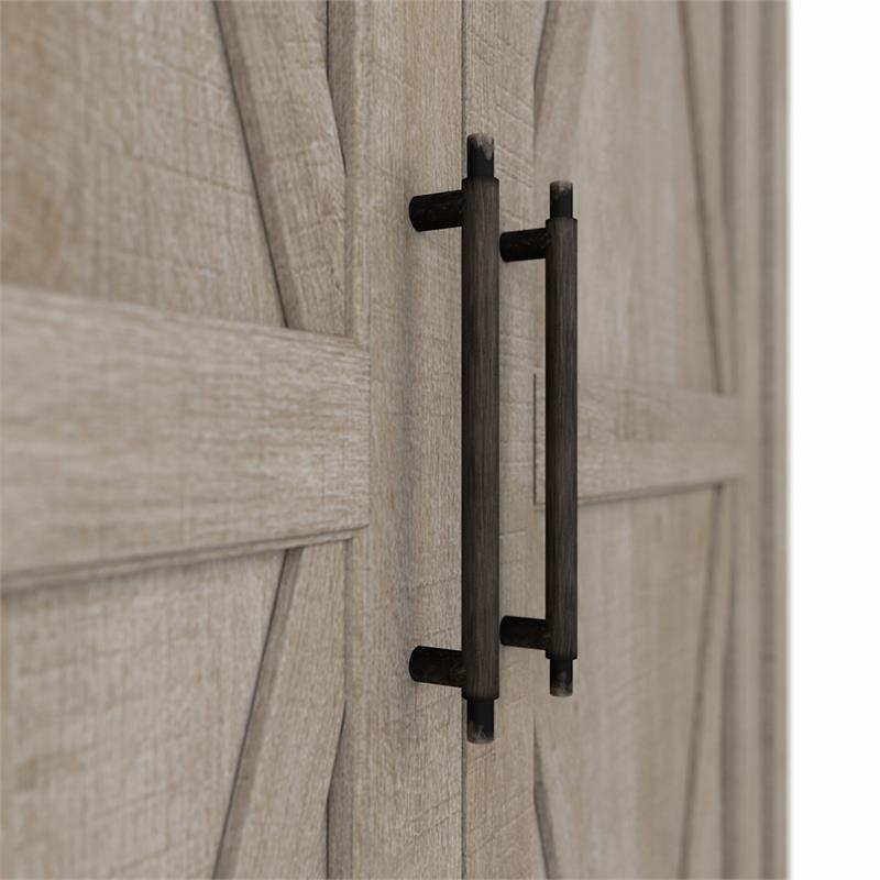 Pemberly Row Bathroom Storage Cabinet with Doors - Washed Gray - Engineered Wood
