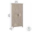 Pemberly Row Bathroom Storage Cabinet with Doors - Washed Gray - Engineered Wood