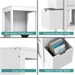 Pemberly Row Contemporary MDF and NC Paint Floor Cabinet with 2 Drawers in White