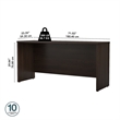 Pemberly Row 72W x 24D Credenza Desk in Black Walnut - Engineered Wood