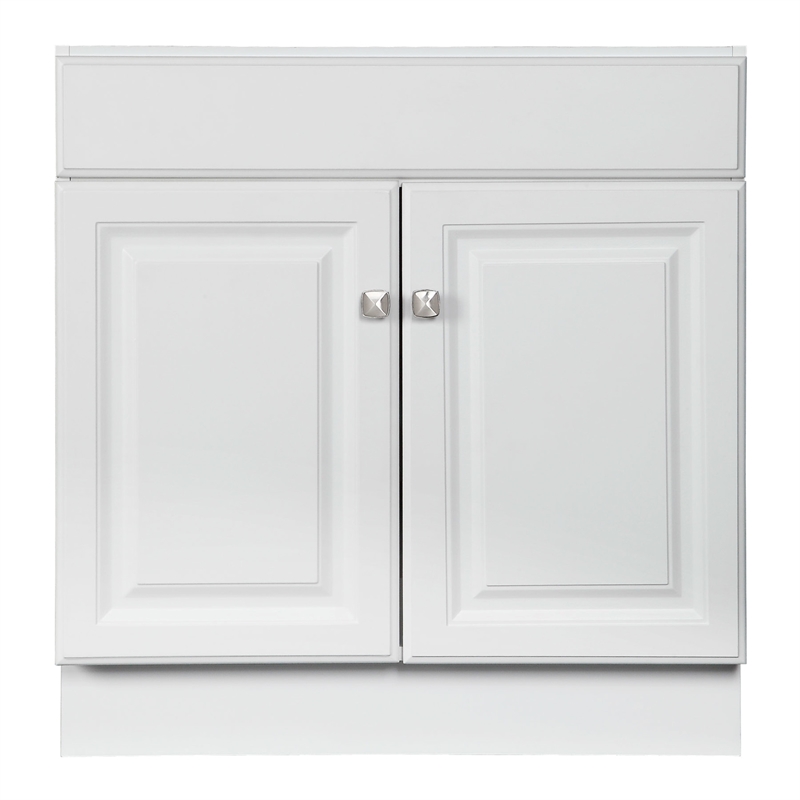 Pemberly Row 30-Inch Unassembled 2-Door Bathroom Wood Vanity Without Top - White