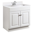 Pemberly Row 30-Inch Unassembled 2-Door Bathroom Wood Vanity Without Top - White