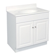 Pemberly Row 30-Inch Unassembled 2-Door Bathroom Wood Vanity Without Top - White