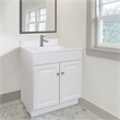 Pemberly Row 30-Inch Unassembled 2-Door Bathroom Wood Vanity Without Top - White
