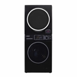 Pemberly Row Stainless Steel Washer/Compact Short Dryer in Black
