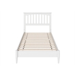 Pemberly Row Contemporary Twin XL Wood Low Profile Platform Bed in White