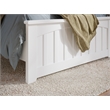 Pemberly Row Contemporary Twin XL Wood Low Profile Platform Bed in White