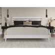 Pemberly Row Modern King Wood Low Profile Platform Bed in White