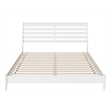 Pemberly Row Modern King Wood Low Profile Platform Bed in White