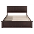 Pemberly Row King Wood Platform Bed with Matching Footboard & Drawers - Espresso