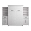 Pemberly Row Queen Murphy Bed and Wardrobes (119W) - Engineered Wood in White