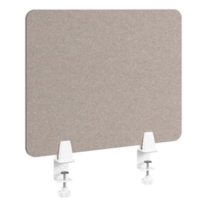 Pemberly Row Modern 22W Desktop Privacy Screen in Warm Beige