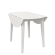 Pemberly Row 3-Piece Wood Dining Set with Double Drop Leaf in White