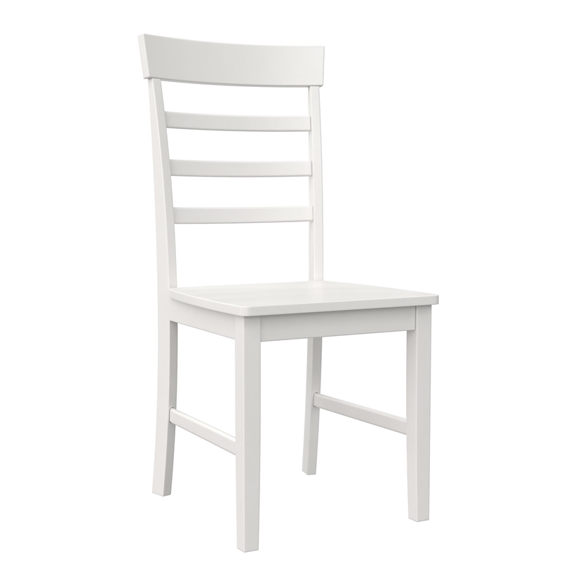 Pemberly Row 3-Piece Wood Dining Set with Double Drop Leaf in White