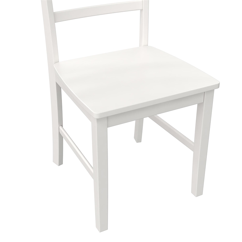 Pemberly Row 3-Piece Wood Dining Set with Double Drop Leaf in White