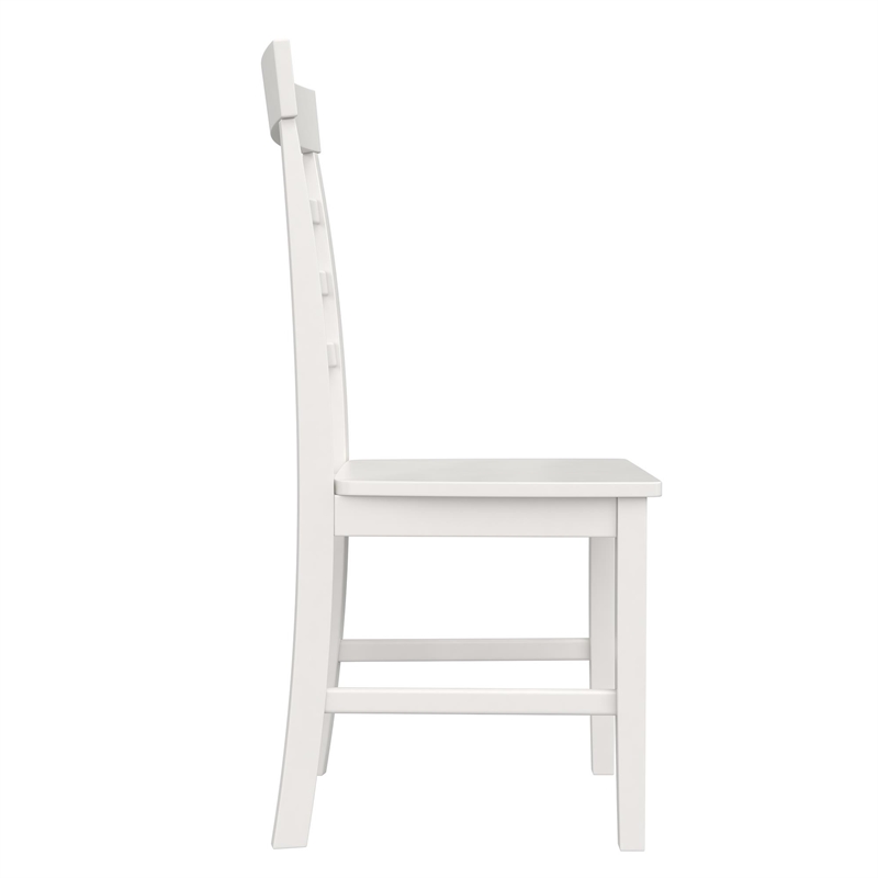 Pemberly Row 3-Piece Wood Dining Set with Double Drop Leaf in White