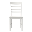 Pemberly Row 3-Piece Wood Dining Set with Double Drop Leaf in White