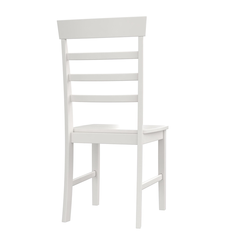 Pemberly Row 3-Piece Wood Dining Set with Double Drop Leaf in White