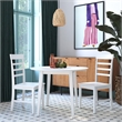 Pemberly Row 3-Piece Wood Dining Set with Double Drop Leaf in White