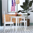 Pemberly Row 3-Piece Wood Dining Set with Double Drop Leaf in White