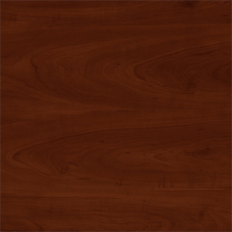 Pemberly Row Transitional Wood 60W L-Shaped Desk with Hutch in Hansen Cherry