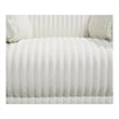Pemberly Row Modern Chenille Fabric Swivel Glider Recliner in Ivory