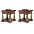 Pemberly Row Set of 2 Contemporary Wood End Tables - Classic Chestnut