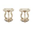 Pemberly Row Set of 2 Wood Chairside End Tables - Champagne Ivory