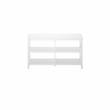 Pemberly Row Set of 2 2-tier Low Traditional Wooden Bookcases in White