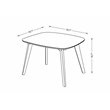 Pemberly Row Set of 2 Solid End Tables with Powder Coated Black Legs in Walnut