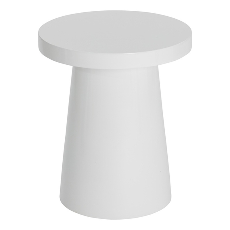 Pemberly Row Set of 2 Contemporary Concrete End Tables - Large - White