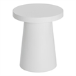 Pemberly Row Set of 2 Contemporary Concrete End Tables - Large - White