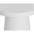 Pemberly Row Set of 2 Contemporary Concrete End Tables - Large - White