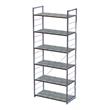 Pemberly Row Set of 2 Wood and Steel AdjusTables Bookcases in Brown
