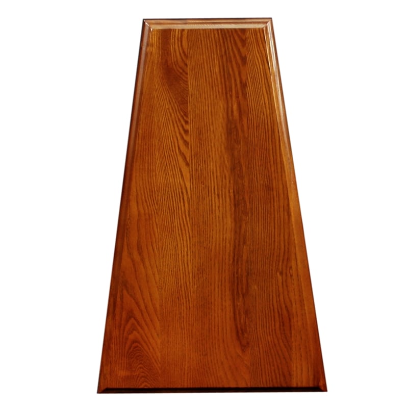 Pemberly Row Set of 2 Contemporary Wedge Tables in Medium Oak