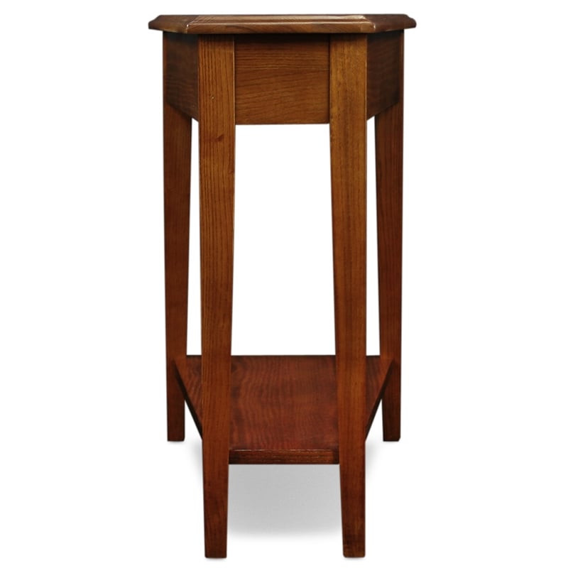 Pemberly Row Set of 2 Contemporary Wedge Tables in Medium Oak