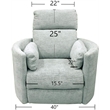 Pemberly Row Set of 2 Polyester Power Swivel Glider Recliner in Windstream Green