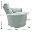 Pemberly Row Set of 2 Polyester Power Swivel Glider Recliner in Windstream Green