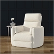 Pemberly Row Set of 2 Fabric Power Swivel Glider Recliner in Revel Oyster/White