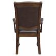 Pemberly Row Set of 4 Wood Dining Room Arm Chairs in Brown Cherry