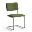Pemberly Row Contemporary Velvet Side Chair (Set Of 2) in Forest