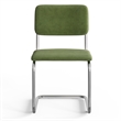 Pemberly Row Contemporary Velvet Side Chair (Set Of 2) in Forest