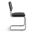 Pemberly Row Modern Vegan Leather Side Chair (Set Of 2) in Black