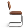 Pemberly Row Modern Vegan Leather Side Chair (Set Of 2) in Brown