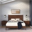 Pemberly Row Contemporary Scandinavian 6-Drawer Dresser in Walnut